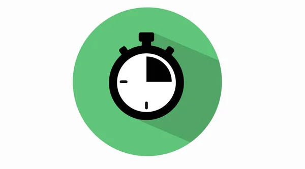 Vector Isolated Illustration Clock Rounded Time Icon Chronometer Icon — Stock Vector