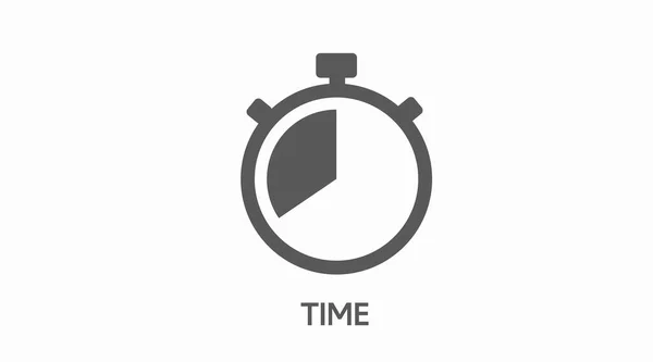 一个时钟的矢量孤立的说明 Rounded Time Icon Chronometer Icon — 图库矢量图片