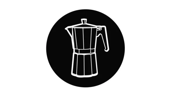 Векторная Изоляция Черно Белой Иконы Classic Coffee Maker Кофейная Икона — стоковый вектор