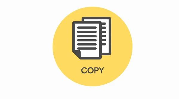 Vector Isolated Illustration Two Documents Copy Icon — Stock Vector