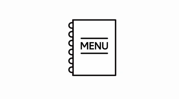 Vector Isolated Illustration Menu Musta Valkoinen Valikko Kuvake — vektorikuva