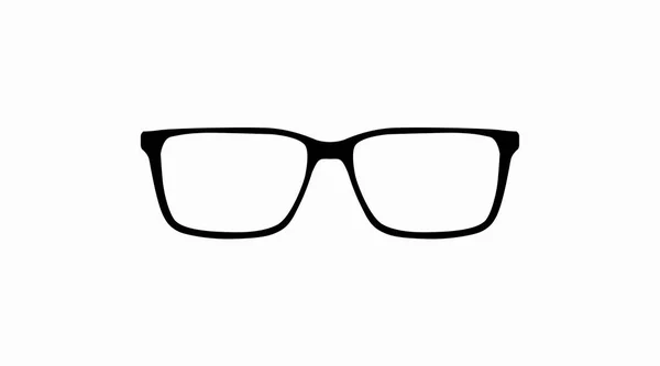 Gözlüğün Zole Edilmiş Vektör Llüstrasyonu Gözlük Çerçevesi Siyah Beyaz Simgesi — Stok Vektör