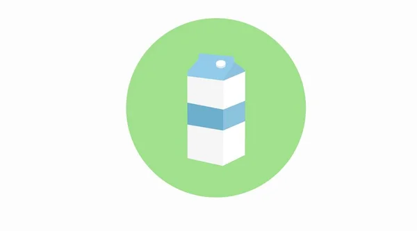Vector Isolated Illustration Milk Box Rounded Milk Box Icon — Stock Vector
