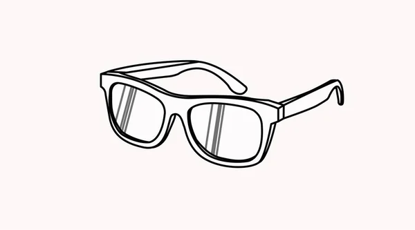 Illustration Vectorielle Isolée Lunettes Soleil Lunettes Soleil Noir Blanc — Image vectorielle