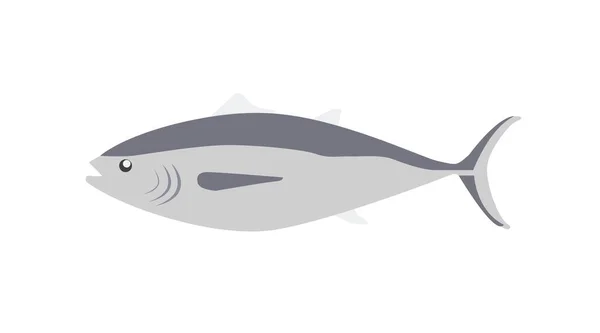 Vector Isolated Illustration Fish Сіра Рибна Ілюстрація Або Ікона — стоковий вектор