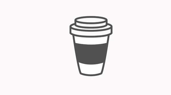 Διάνυσμα Απομονωμένη Απεικόνιση Ενός Καφέ Take Away Cup — Διανυσματικό Αρχείο