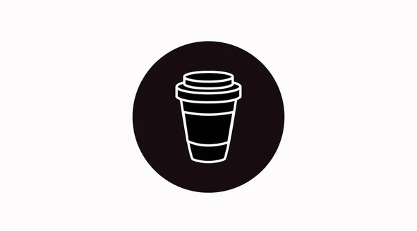 Vector Aislado Ilustración Una Taza Café Para Llevar — Vector de stock
