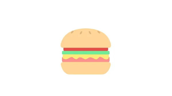 Vektorová Ilustrace Ikona Nebo Podpis Burgeru — Stockový vektor