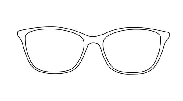 Ilustración Gafas Vectoriales Marco Gafas Blanco Negro — Archivo Imágenes Vectoriales