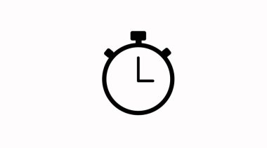 Vector Isolated Illustration of a Clock. Rounded Time Icon, Chronometer Icon clipart