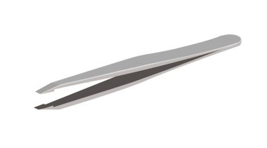 Gerçekçi metal cımbızların izole edilmiş yansıması