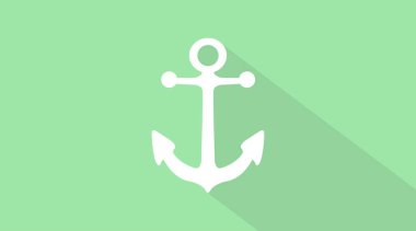 Sunucu Icon. Bir ancor 'un vektör izole illüstrasyonu