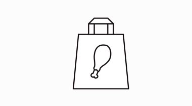 İzole edilmiş Kızarmış Tavuk Paketi İmajı