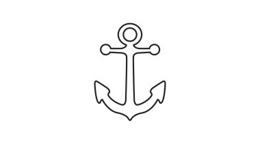 Sunucu Icon. Bir simgenin siyah beyaz çizimi