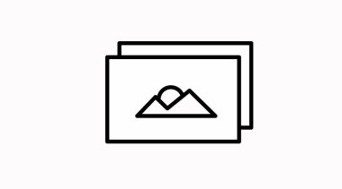 İzole edilmiş Siyah ve Beyaz Resim veya Fotoğraf Simgesi