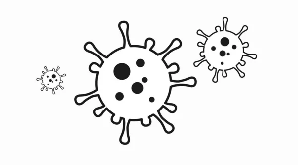 Coronavirus Eller Covid Ikon Vektor Isolerad Illustration Ett Coronavirus — Stock vektor