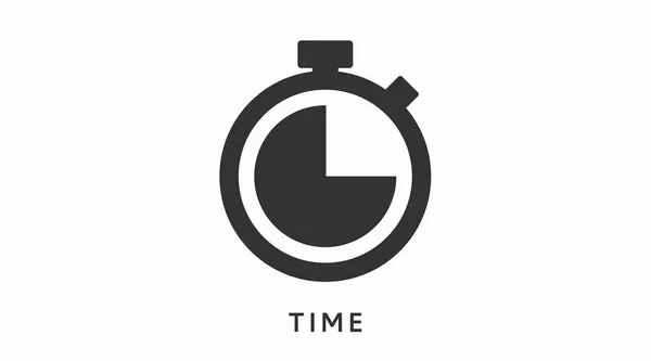 一个时钟的矢量孤立的说明 Rounded Time Icon Chronometer Icon — 图库矢量图片