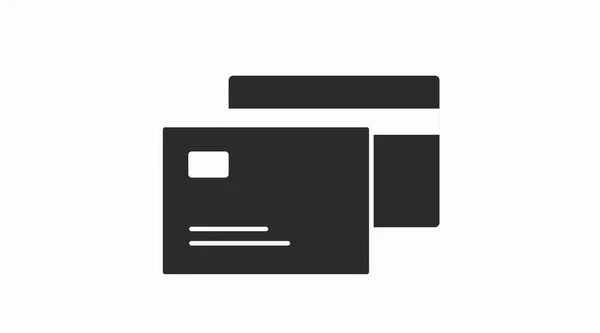 Kreditkarten Vektor Symbol Vereinzelte Abbildung Einer Kreditkarte — Stockvektor