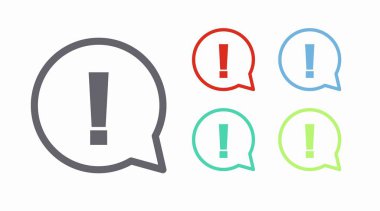 Renkli ünlem işaretleri. Vektör illüstrasyonu 