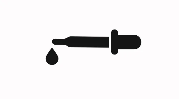 Druppelpictogram Vector Zwart Wit Geïsoleerde Illustratie — Stockvector