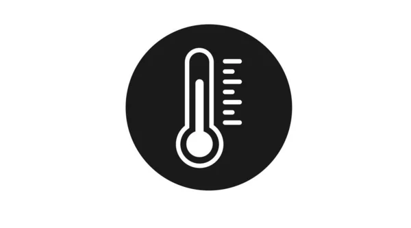 Εικόνα Θερμόμετρου Διάνυσμα Απομονωμένη Ασπρόμαυρη Απεικόνιση — Διανυσματικό Αρχείο