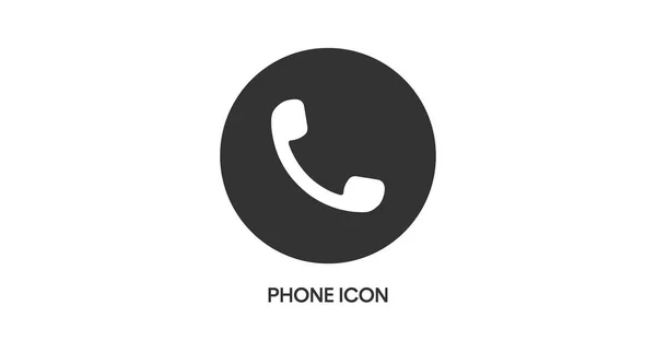 Telefonisches Symbol Vektor Isolierte Schwarz Weiß Illustration — Stockvektor