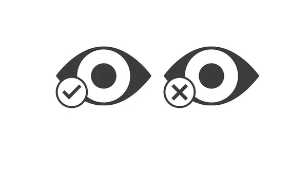 Набір Піктограм Очей Векторні Ізольовані Чорно Білі Ілюстрації Очей Знаків — стоковий вектор