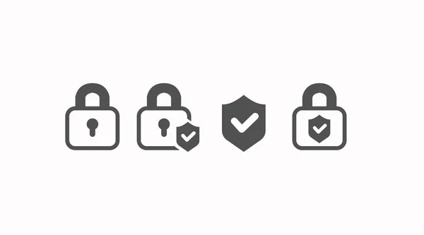 Iconos Seguridad Proteger Proteger Iconos Iconos Del Sistema Seguridad Para — Vector de stock