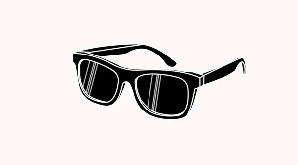 Vector Aislado Ilustración Gafas Sol Gafas Sol Blanco Negro — Vector de stock