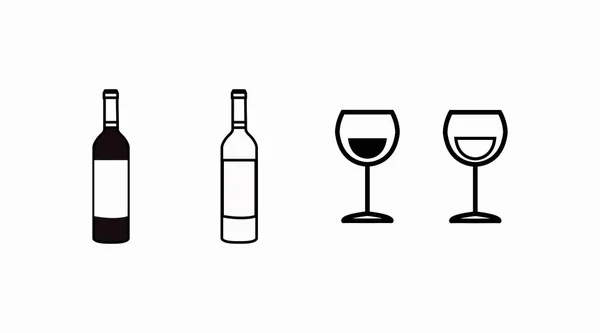 Wince Icon Set Vector Black White Flat Illustration Red White — 스톡 벡터