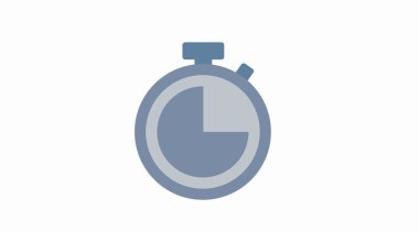 Chronometer icon. Vector Isolated Illustration of a Clock. Flat Time Icon, clipart