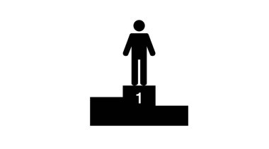 Bir Numara Simgesi. Bir numaranın vektör izole illüstrasyonu