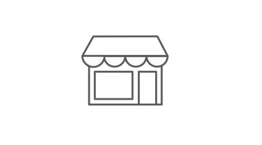 Dükkan ya da Mağaza Simgesi. Mağaza veya deponun izole edilmiş temsilcisi