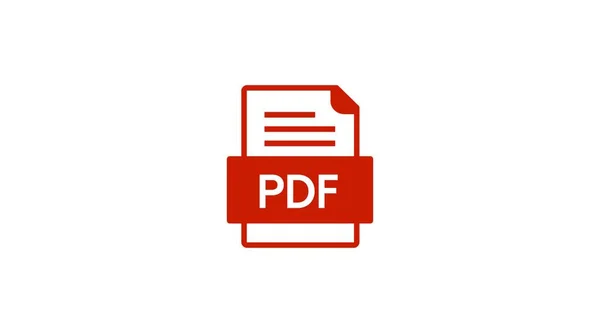 Pdf Fil Dokument Ikonen Vektor Isolerad Platt Redigerbar Illustration — Stock vektor