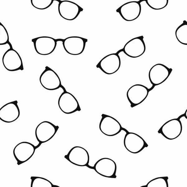 Glasögon Mönster Vektor Sömlös Mönster Bakgrund Eller Bakgrundsbild Glasögon Tema — Stock vektor