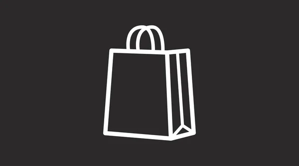 Take Away Veya Shopping Bag Icon Bir Çantanın Izole Edilebilir — Stok Vektör