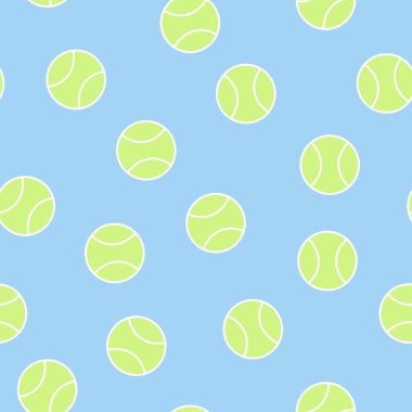 Tenis deseni. Tenis topları ile vektörsüz kalıp veya arkaplan