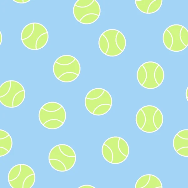 Modèle Tennis Modèle Fond Vectoriel Sans Couture Avec Balles Tennis — Image vectorielle