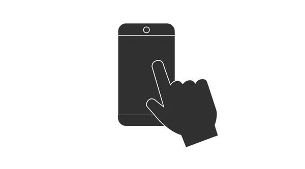 Smartphone Plat Illustration Illustration Modifiable Plate Vectorielle Isolée Appareil Smartphone — Image vectorielle