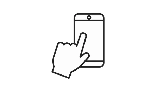 Smartphone Flat Illustration Vector Isolated Flat Editable Illustration Smartphone Device — 图库矢量图片