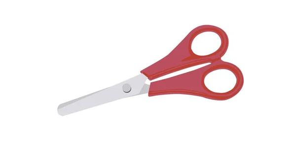Red Scissors Vector Isolated Flat Editable Illustration Scissors — Stock Vector