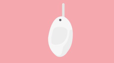 İdrar veya tuvalet illüstrasyonu. Vektör düzenlenebilir düz izole illüstrasyon