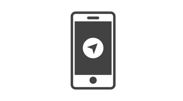 Smartfon Znak Nawigacyjny Wektor Pojedyncze Edytowalne Płaskie Ikona Komórkowa Lub — Wektor stockowy