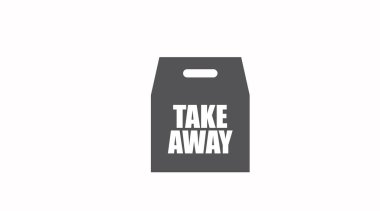 İzole edilmiş Siyah ve Beyaz Paket Paketi Simgesi veya İmzası