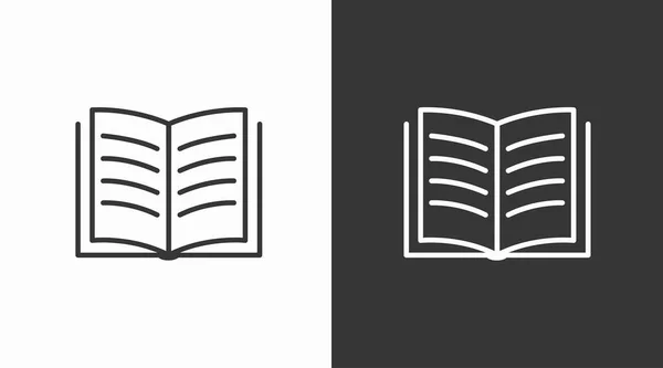 Livros Icon Set Vetor Isolado Ícones Diferentes Livro Preto Branco —  Vetores de Stock