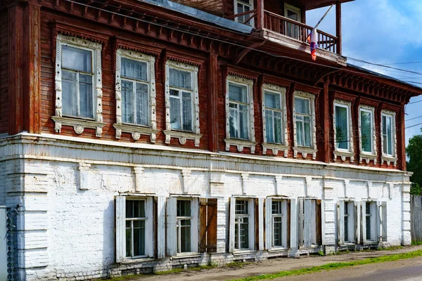 Ancienne Maison Bois Dans Village Russe — Photo