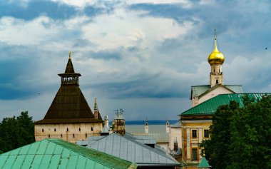 Rusya 'daki Veliky Novgorod kentinin kilise mimarisi.
