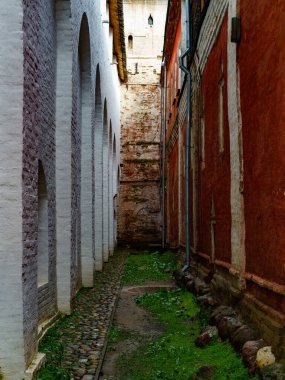 Rusya 'daki Veliky Novgorod kentinin kilise mimarisi.