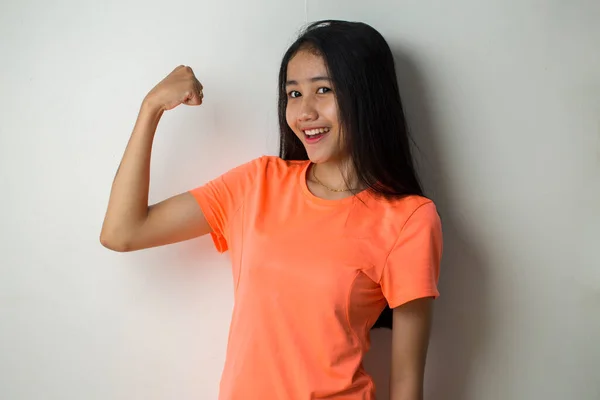 Muhteşem Güçlü Asyalı Genç Sporcu Kadın — Stok fotoğraf