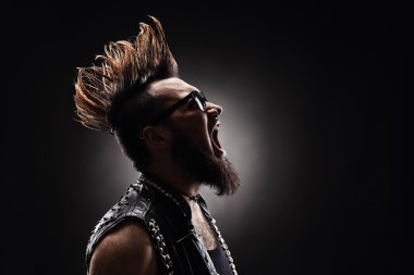 Punk rocker bağırarak